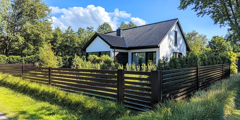Moderne Metallzäune aus Polen